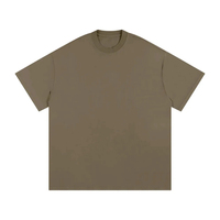 Kaos Pria Lengan Pendek Kerah Bulat 100% Katun Jersey Solid 220 Gram Bernapas, Logo Custom, Streetwear Kasual