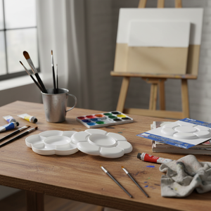 Tavolozza per Acquerelli a Doppio Coperchio, Diametro 165 CM, in Plastica, Confezione da 2 per Artisti - Product Image 3