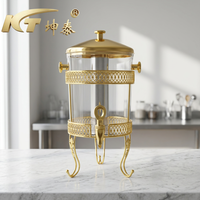 Luxe grensoverschrijdende vergulde koelkast voor sap, dranken, buffet, thee, fruitthee.