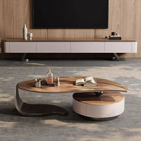 Table basse de salon en forme de feuille, design minimaliste moderne, design haut de gamme, qualité supérieure, unique