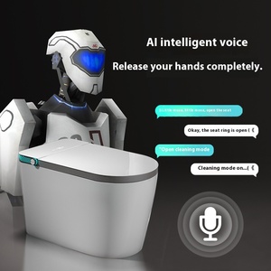 High-End Blow Ceramic Automatic Flush Electric <strong>Toilet</strong> Floor Mounted Matte <strong>Black</strong> Finish Smart Bathroom Remote Control - Product Image 1