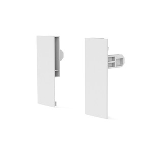 Kit di fissaggio frontale Qube per vetro h90 finitura bianca altezza h90 - Product Image 1