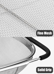 Passoire de cuisine pliable en acier inoxydable de haute qualité, maille fine, design écologique pour le lavage des légumes et des fruits - Product Image 5