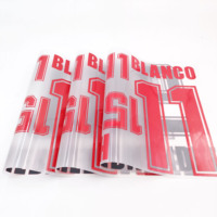 Numéros et Logos de Transfert Thermocollants en Plastisol pour Maillots de Football, Impression de Lettres, Designs Autocollants pour Vêtements de Sport et T-shirts