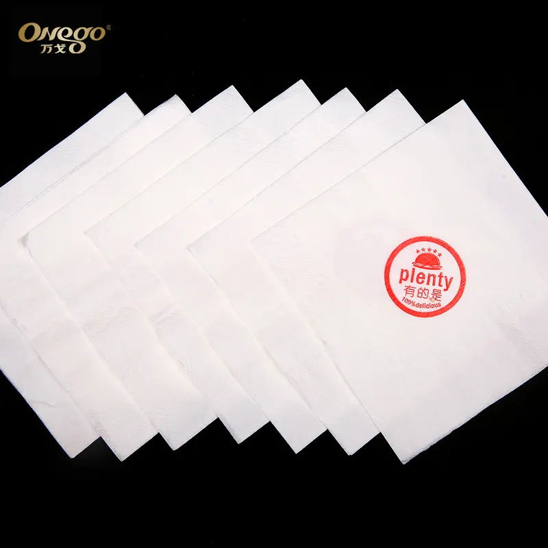 High Quality Solid Color Printed Disposable Custom Table Paper Dinner Napkins Logo