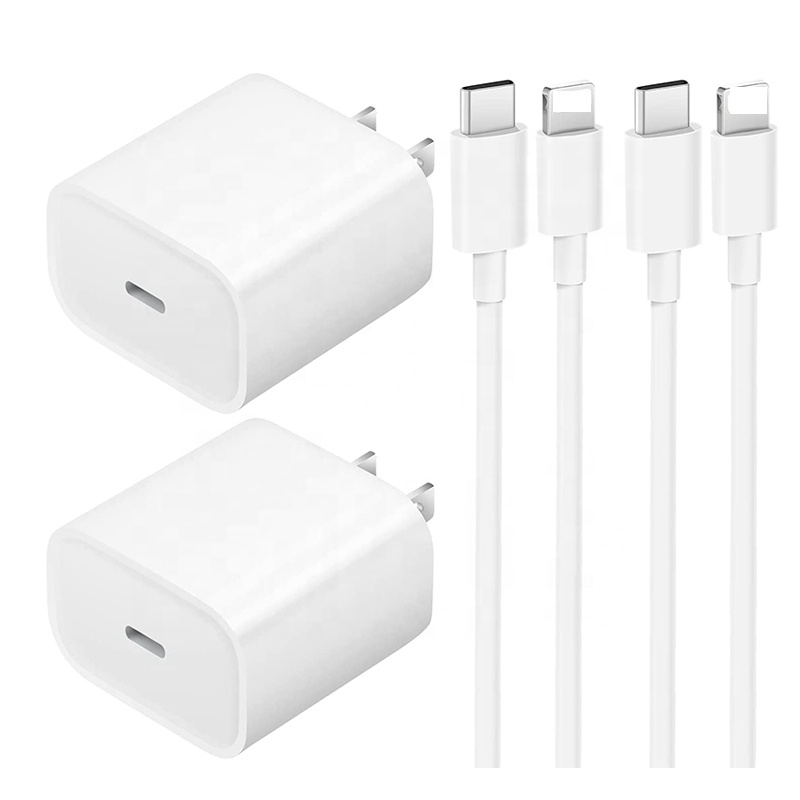 Ce и Fcc сертификаты, оптовая продажа 20 Вт Тип C мощное настенное зарядное устройство 2-20 W PD быстрый автомобиль телефон USB-C зарядное устройство для Iphone 6Ft кабель