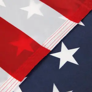 Bandeira americana de 3x5 pés de bandeiras do país dos estados unidos, atacado, barato, impressão personalizada de subolmação, listras vermelhas