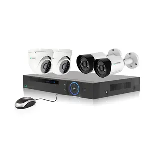 aes охранные системы Suppliers-Хорошее качество IP NVR системы дома Открытый водонепроницаемый 2,5 K POE IP CCTV камеры безопасности системы 4CH