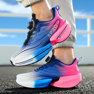 Zapatillas de running 2026 nuevas con placa de carbono para hombre, suela de goma Popcorn, ultraligeras, para parejas, con malla tejida Flying Thread, calzado deportivo al por mayor - Product Image 3