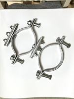 Collier de poteau réglable en acier galvanisé à chaud pour éclairage public (50-100 mm)