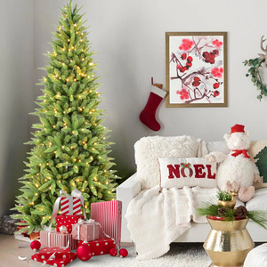 BHU-L 9ft Premium albero di natale 180cm PE/PVC misto memoria filo di ferro Pre-Lit di grandi dimensioni premio di natale di alta qualità - Product Image 1