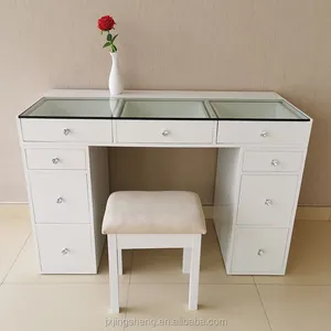 2020L Bàn Trang Điểm Gương Thiết Lập Bằng Gỗ Vanity 9 /13 Ngăn Kéo Trang Điểm Tủ Quần Áo Đồ Nội Thất Cho Phòng Ngủ