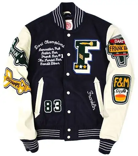 Custom Logo Wool Chenille Embroidery Baseball Letterman Jackets Men Vintage Blank Leather Sleeve Varsity Jacket