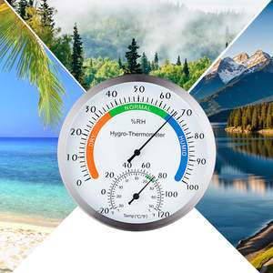 Termômetro Higrômetro de Aço Inoxidável de 5 Polegadas para Uso Interno e Externo - Product Image 5