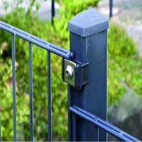 Clôture à double fil 868 656 avec double rail, haute résistance, pour la sécurité périmétrique des cours, avec service de modélisation 3D