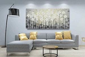 Pittura acrilica di arte della parete del fiore bianco 3D dipinto a mano bianco moderno della tela <span class=keywords><strong>per</strong></span> la decorazione - Product Image 5