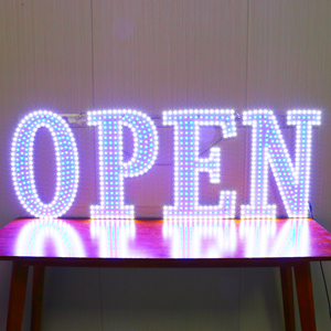 Letrero <span class=keywords><strong>Led</strong></span> abierto verde azul, letrero de letra de 30 pulgadas y 40 pulgadas para tablero, ventana exterior, publicidad, letrero <span class=keywords><strong>Led</strong></span> de negocios - Product Image 5