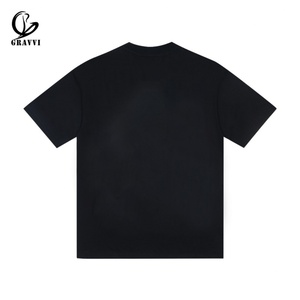 T-shirts décontractés surdimensionnés pour hommes, streetwear personnalisé, 300 grammes, cordon QR, impression GRAVVI DTG de haute qualité - Product Image 2