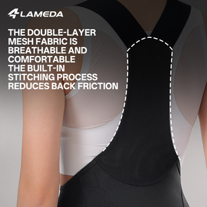 <span class=keywords><strong>Pantaloni</strong></span> da Ciclismo Invernali Antivento da <span class=keywords><strong>Donna</strong></span> con Bretelle, Vita Alta, Termici in Pile, Abbigliamento da Ciclismo con Imbottitura in Gel 3D - Product Image 4