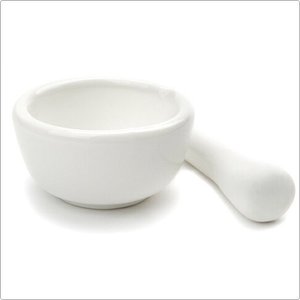 ผลไม้และ Herbes เครื่องมือบดพอร์ซเลนสีขาวปูนและชุดสาก - Product Image 5