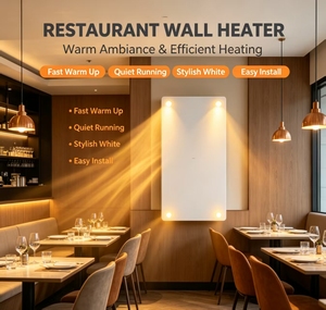 1200W Infrared <b>Heater</b> Carbon Crystal Aluminum With 4 Spotlights Smart Control Home/Restaurant/office Radiant Panel - Product Image 2