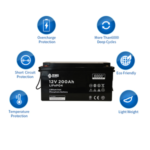 그리드 태양열 RV 마린 캠핑 원통형 리튬 이온 배터리용 맞춤형 12V 등급 <span class=keywords><strong>LiFePO4</strong></span> 리튬 배터리 100Ah-200Ah 용량 - Product Image 3