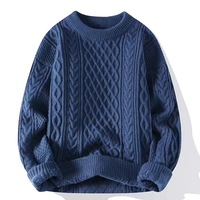 Cardigan en tricot épais rouge en polyester uni pour homme, style décontracté haut de gamme, thème Année de votre signe astrologique, collection Automne/Hiver ; Noël