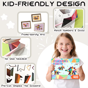 Livre d'autocollants personnalisables numérotés, 8 scènes, pages de puzzle à peindre <span class=keywords><strong>et</strong></span> à colorier - Jouets d'anniversaire pour enfants, activités artistiques - Product Image 6