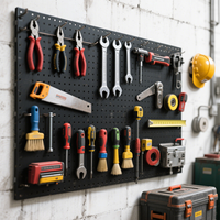 Papan Pegboard Logam Tebal 1.0mm untuk Mengorganisir Pakaian, Tas, Sepatu, Peralatan, Perhiasan, Penyimpanan Kamar Mandi - Tahan Lama