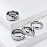 Bagues en tungstène or 18 carats finition mate pour hommes femmes bandes de mariage classiques bords biseautés polis confortables pour les fiançailles