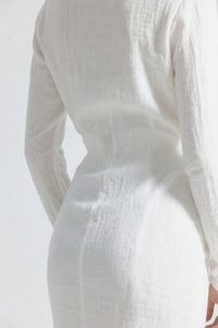 定制柔软感觉褶皱中长长袖o领商务休闲装的新设计 - Product Image 5