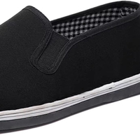 2 paires de chaussures traditionnelles chinoises de style ancien de Pékin, unisexes, pour arts martiaux, kung-fu, tai-chi - Semelle en caoutchouc