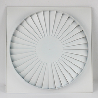 Diffuseur de ventilation carré moderne pour plafond, réglable, à tourbillon, pour usage hôtelier