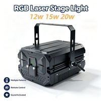 Luz Láser Bluetooth de 12w 15w 20w RGB con Animación de Haz, Luz Láser para Escenario Dmx512 para DJ, Discoteca, Fiesta de Navidad, Boda, KTV, Club