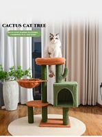 Meilleures ventes : Arbre à chat style cactus classique et mignon en bois et sisal, avec emballage carton, pour griffer et faire la sieste