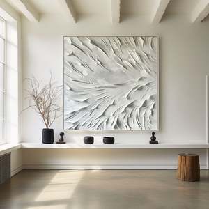 Dipinto a Olio Astratto Contemporaneo con Texture, Arte Murale Incorniciata Artigianale per Arredamento Soggiorno <span class=keywords><strong>Open</strong></span> Space - Product Image 4