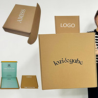 Caja de Embalaje para Hijab de Cartón Corrugado Doble con Diseño Personalizado y Logotipo, Materiales Reciclados Ecológicos, Grabado en Relieve, Embalaje de Belleza Natural