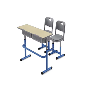Modern Metal School Set Desk and Chair <b>Adjustable</b> Height Study <b>Table</b> for Students ST-208D-2 <b>Adjustable</b> Height Study <b>Table</b> for St - Product Image 4