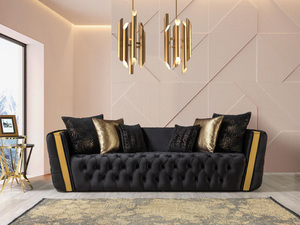Stainless Steel Frame Living Room Furniture Modern Luxury <strong>Velvet</strong> Sofa High Quality Upholstered Sofa Set for Home Hotel Lobby - Product Image 4