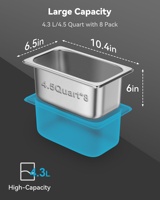 Youmi Cube Gebürstete Matt-Edelstahl 22 Gauge Tiefe Dampftischwanne Anti-Klemm Gewerbliche Gastronomie-Speisewanne 300kg/m Belastbarkeit