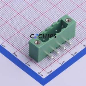 KF2EDGRM-5.0-4P Plug-in Terminal Block Bent Lead Through Hole,P=5mm <b>Board</b>-to-<b>Board</b> / Socket - Closed Screw Fixing 1x4P 5mm - Product Image 1