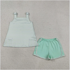 Ensemble de shorts à rayures vertes pour filles GSSO3110 - Product Image 2