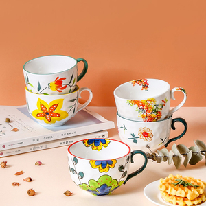 Copo de leite à mão feminino, venda quente de copo criativo de cerâmica para café da manhã à mão - Product Image 2