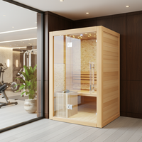 Cabine de sauna vapeur traditionnelle en bois massif pour intérieur
