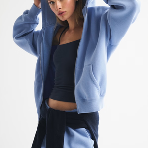 Sweat à capuche décontracté pour femme LEDUO, nouvelle arrivée, entièrement zippé, en polaire, manches longues, grandes poches, coupe ample - Product Image 3