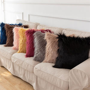 Funda de cojín de piel sintética para sofá, cubierta de cojín de piel de oveja sintética de 18X18 pulgadas, venta al por mayor - Product Image 6
