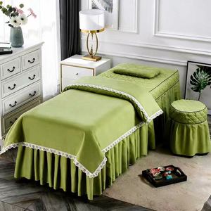 Juego de cuatro fundas para camilla de belleza, color liso, esencial para salón profesional, kit de fundas sencillas para camilla de masaje y lavado de cabello - Product Image 4