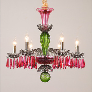 Lampada pendente in cristallo di colore stile francese per soggiorno di lusso europeo ristorante camera da letto per ragazze Villa salone di bellezza <span class=keywords><strong>lampadario</strong></span> - Product Image 5