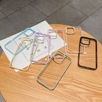 Cadre simple couleur bonbon pour iPhone 17 16 15 14 13 12 Pro Max coques de téléphone résistant aux chocs femmes couverture pour samsung S25 ultra