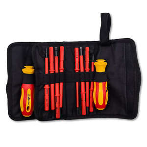 Jeu de tournevis isolés en plastique magnétiques professionnels CRV pour électriciens industriels OEM, 10 en 1, multifonctionnels pour la maison - Product Image 2